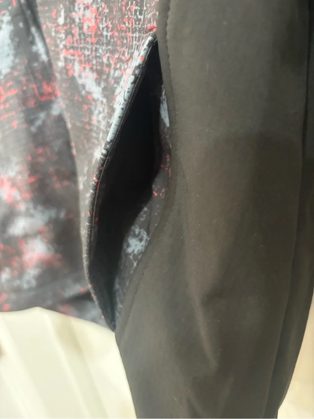 Free Country Black Softshell Jacket with Red and Gray Accents